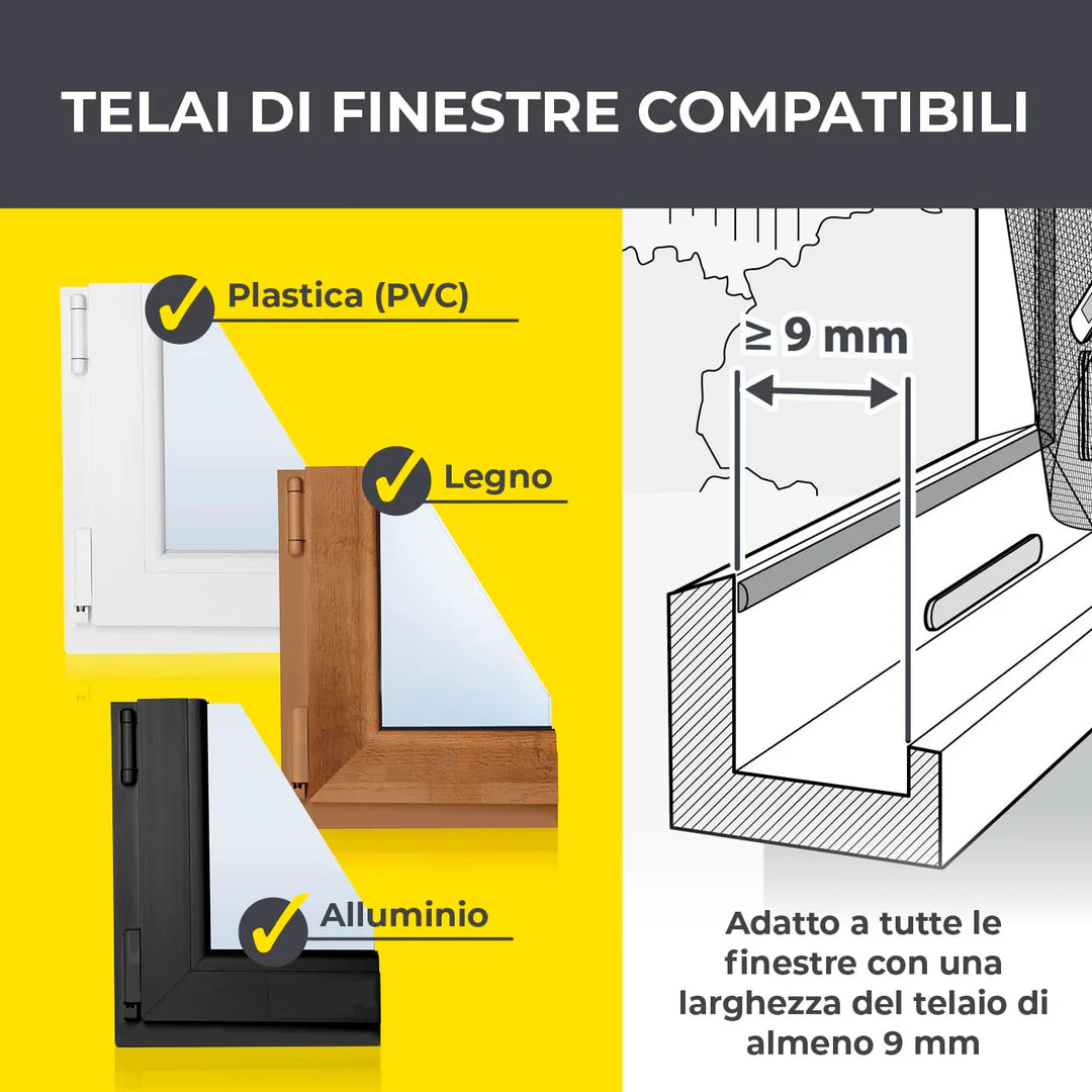 Zanzariera magnetica finestra | EASYmaxx Magic Click