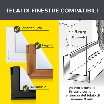 Zanzariera magnetica finestra | EASYmaxx Magic Click
